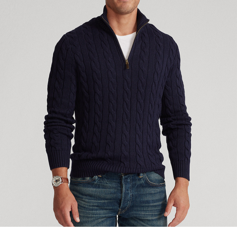 Strickpulli half zip