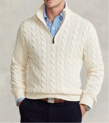 Strickpulli half zip