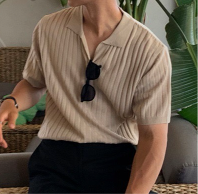 Old money Polo Shirt gestreift