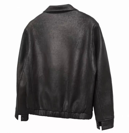 Lederjacke mit Taschen